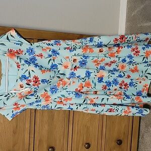 Calvin Klein Light Blue Floral Dress